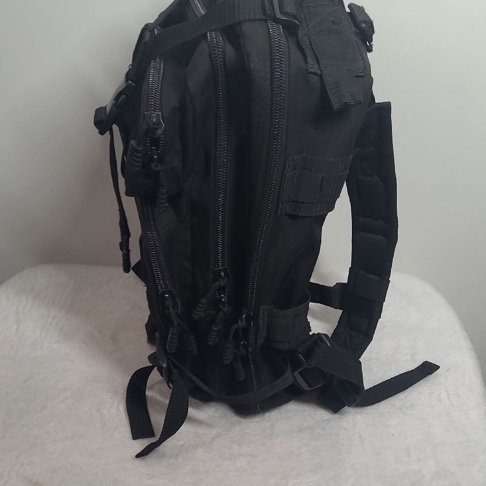 Black Tactical Backpack with MOLLE System - Picture 10 of 13